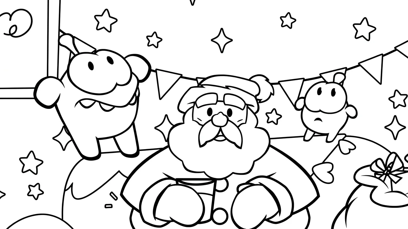 coloriage Om Nom Stories a telecharger