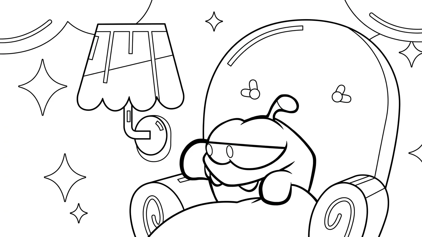 coloriage Om Nom Stories à imprimer pour enfant de 10 ans