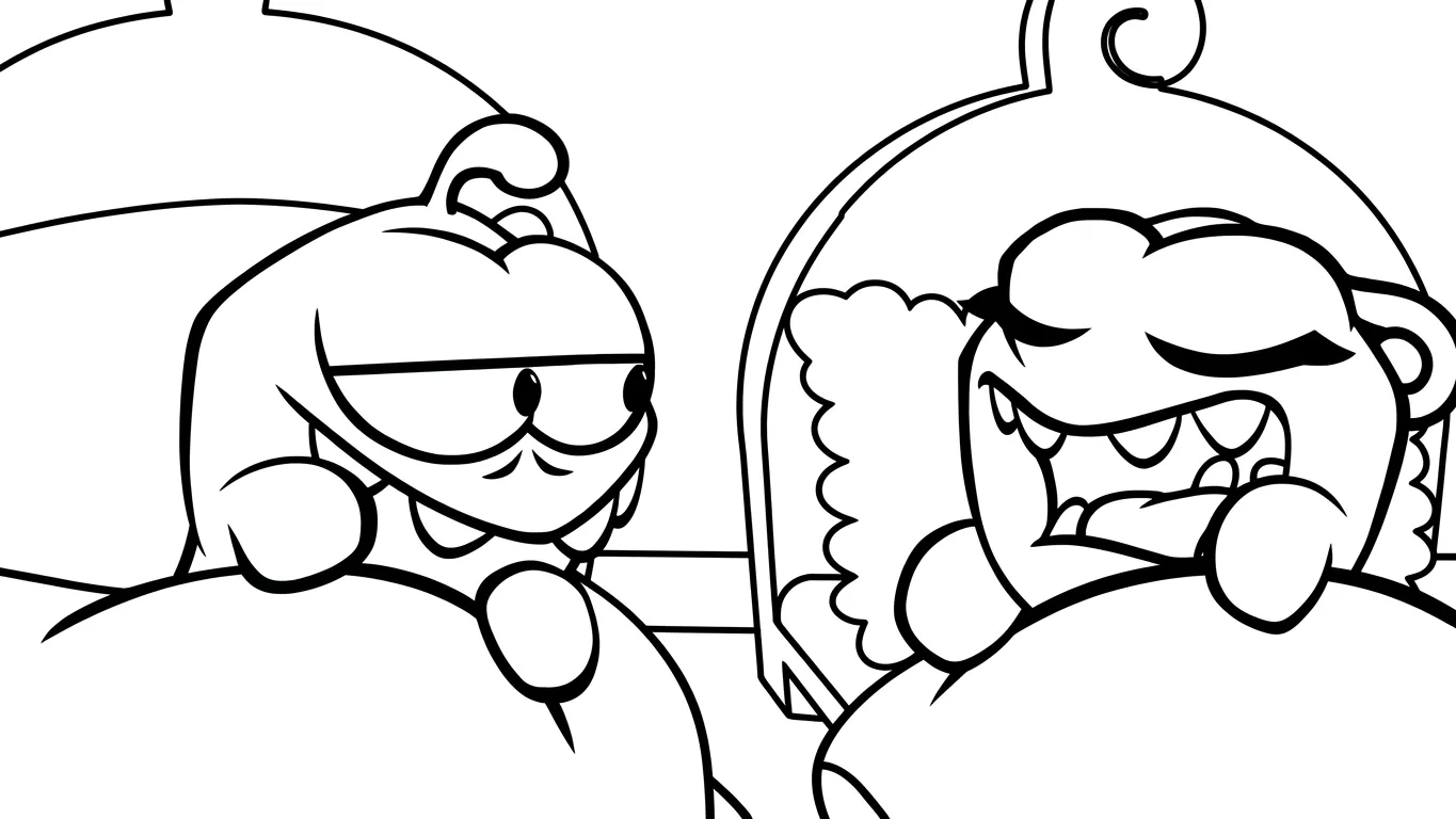 coloriage Om Nom Stories pour enfant a imprimer gratuit