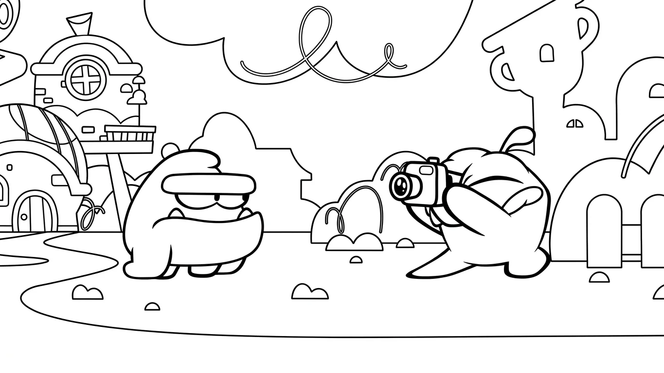 coloriage Om Nom Stories a dessiner en ligne