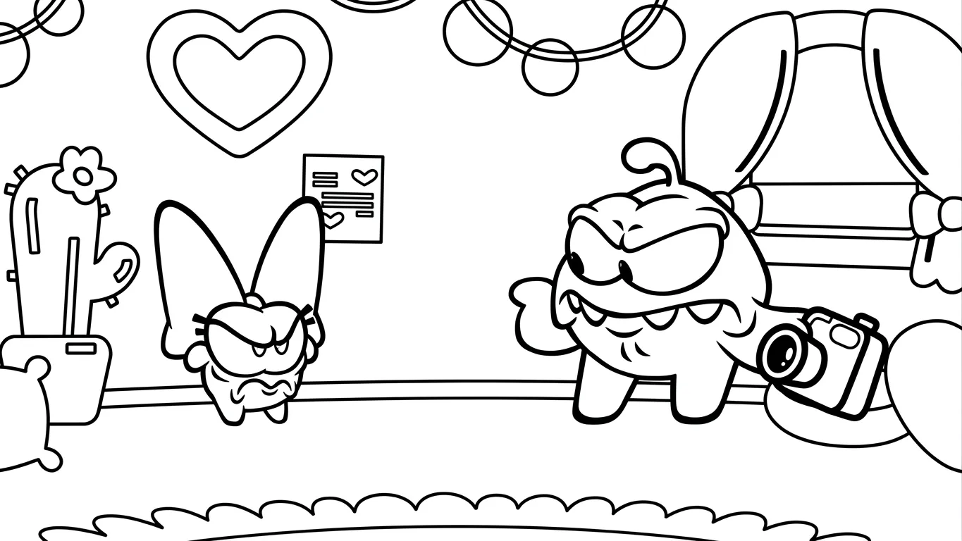 coloriage Om Nom Stories pour enfants