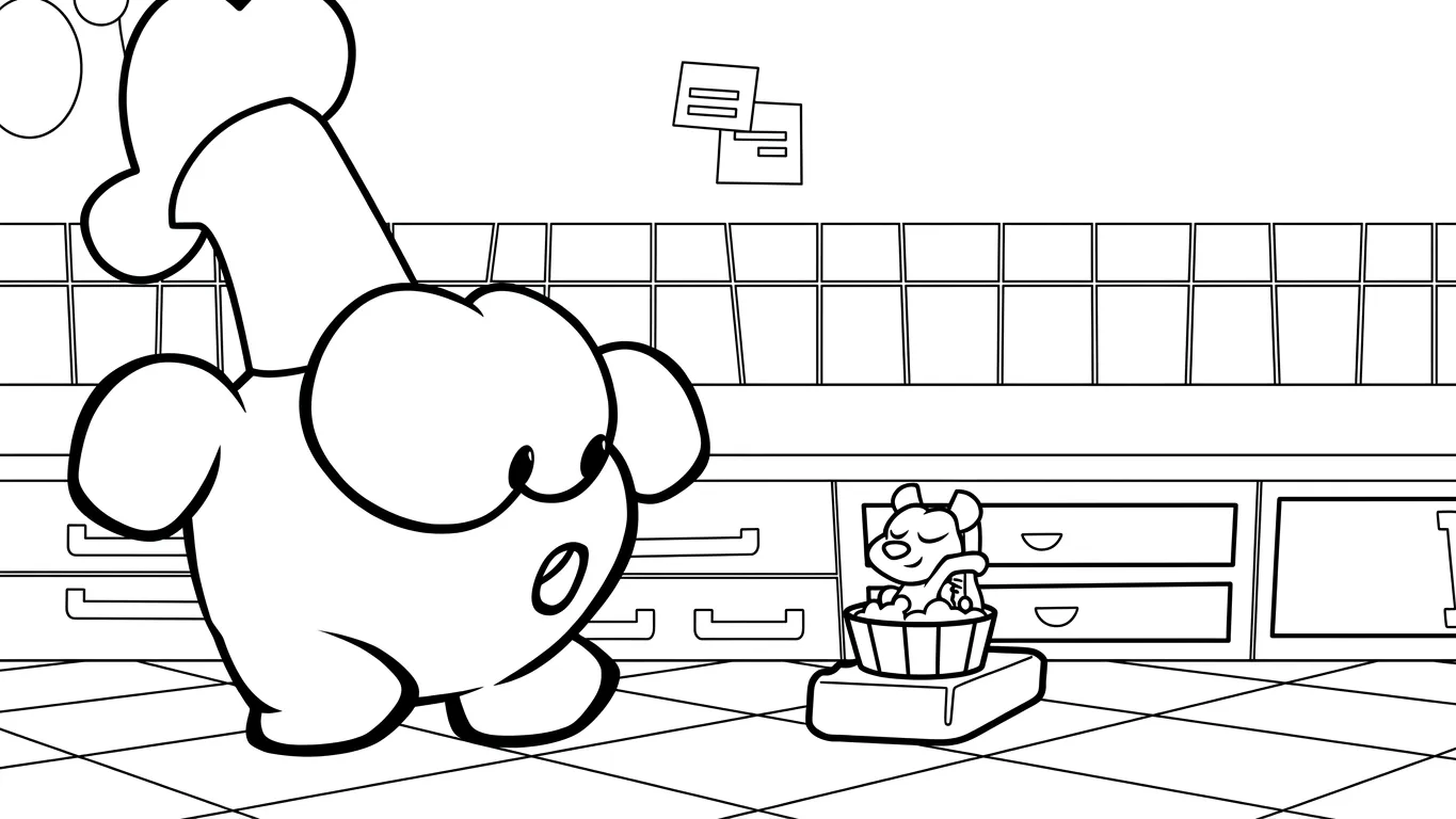 coloriage Om Nom Stories pour enfant de à imprimer