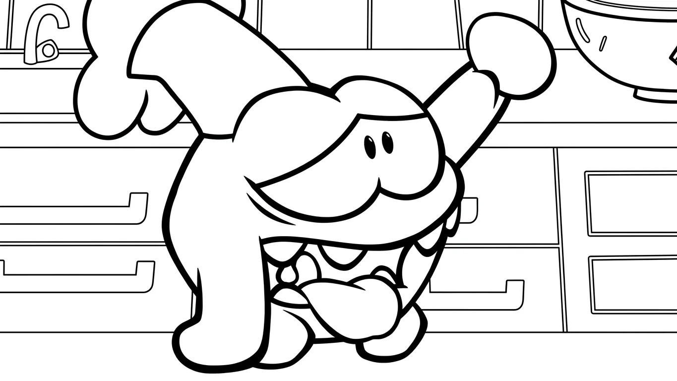coloriage Om Nom Stories a imprimer gratuitement