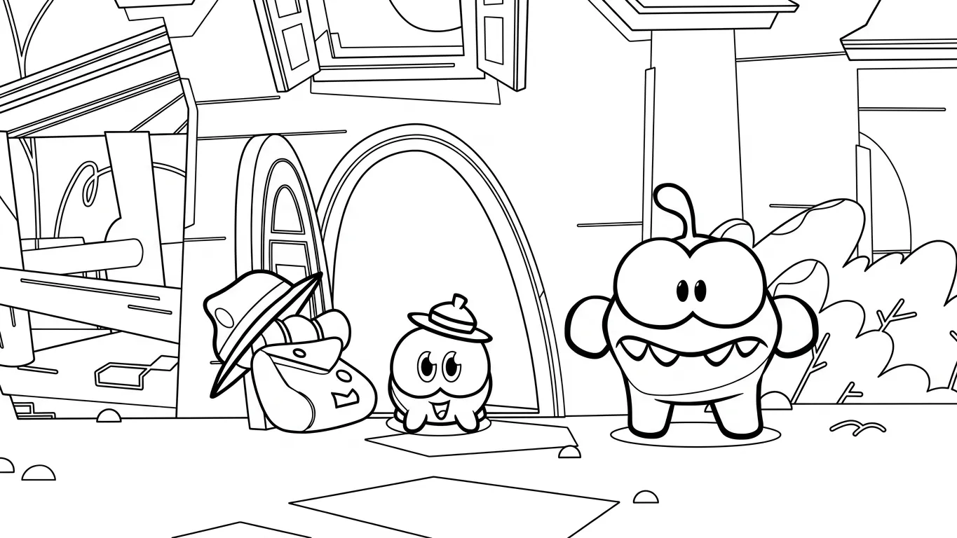 coloriage Om Nom Stories pour enfant de 6 ans 1