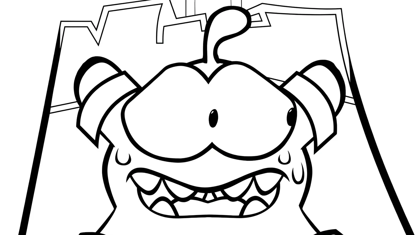 coloriage Om Nom Stories et découpage à imprimer