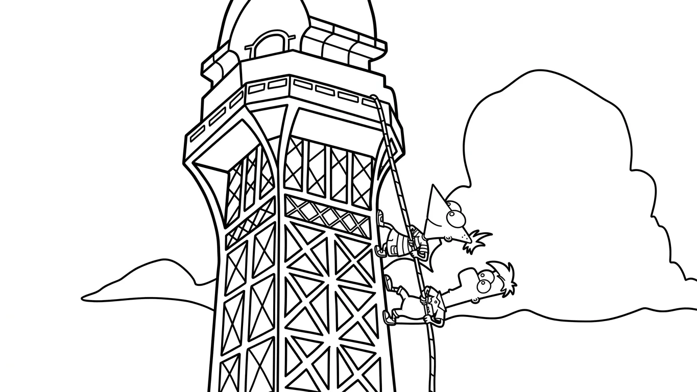 coloriage Phineas and Ferb pour enfant gratuit