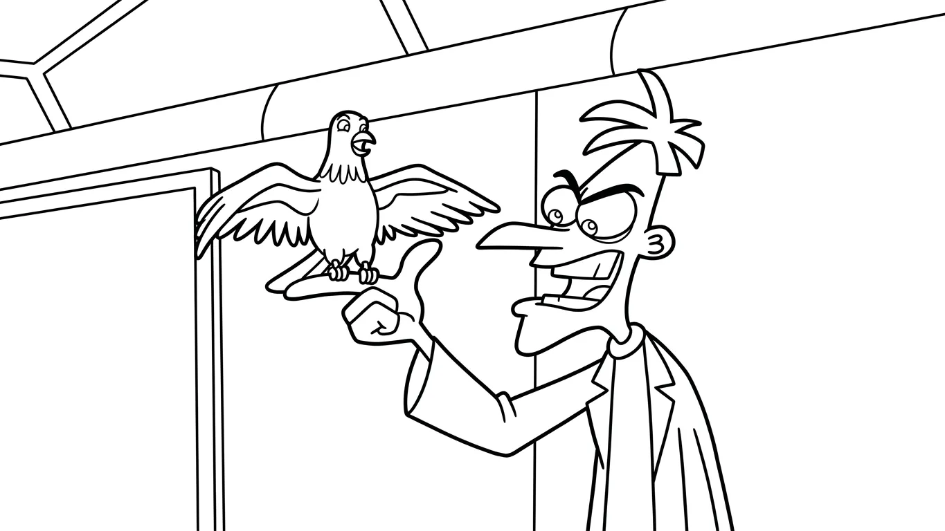 coloriage Phineas and Ferb pour enfant de 5 ans