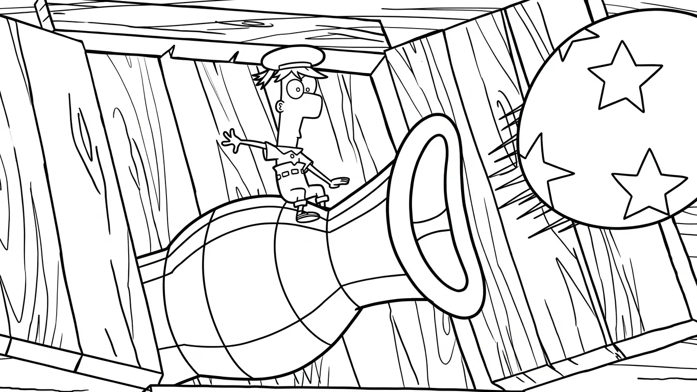 coloriage Phineas and Ferb et découpage à imprimer