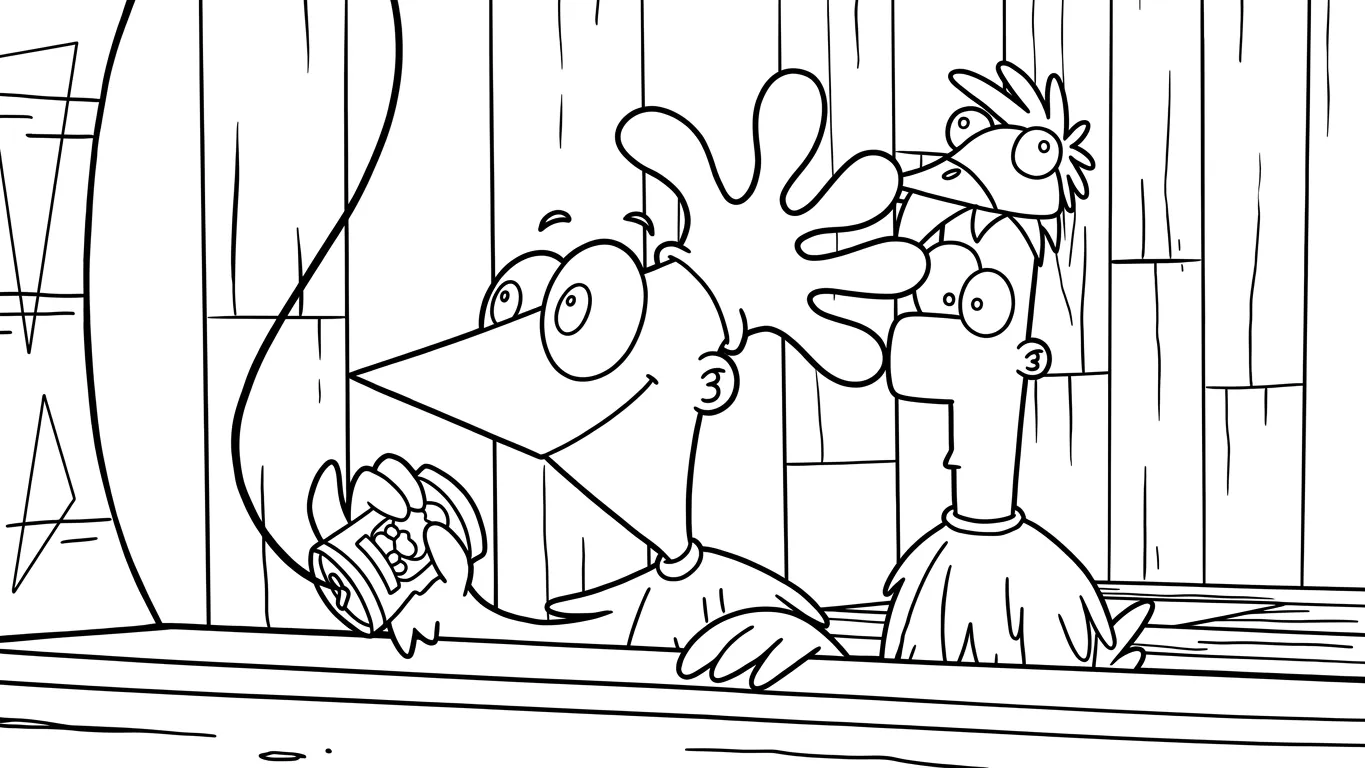 coloriage Phineas and Ferb à imprimer pdf gratuit
