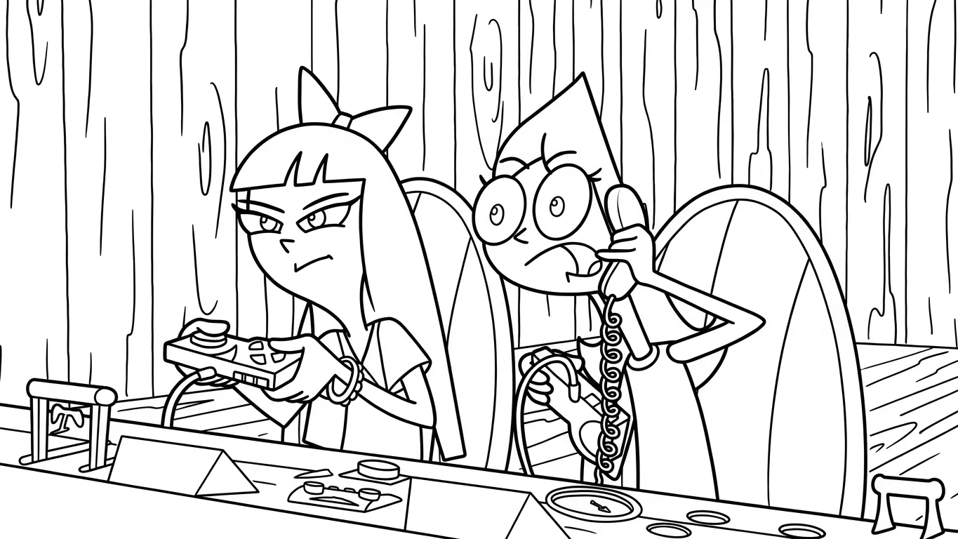 coloriage Phineas and Ferb à imprimer pour enfant de 6 ans