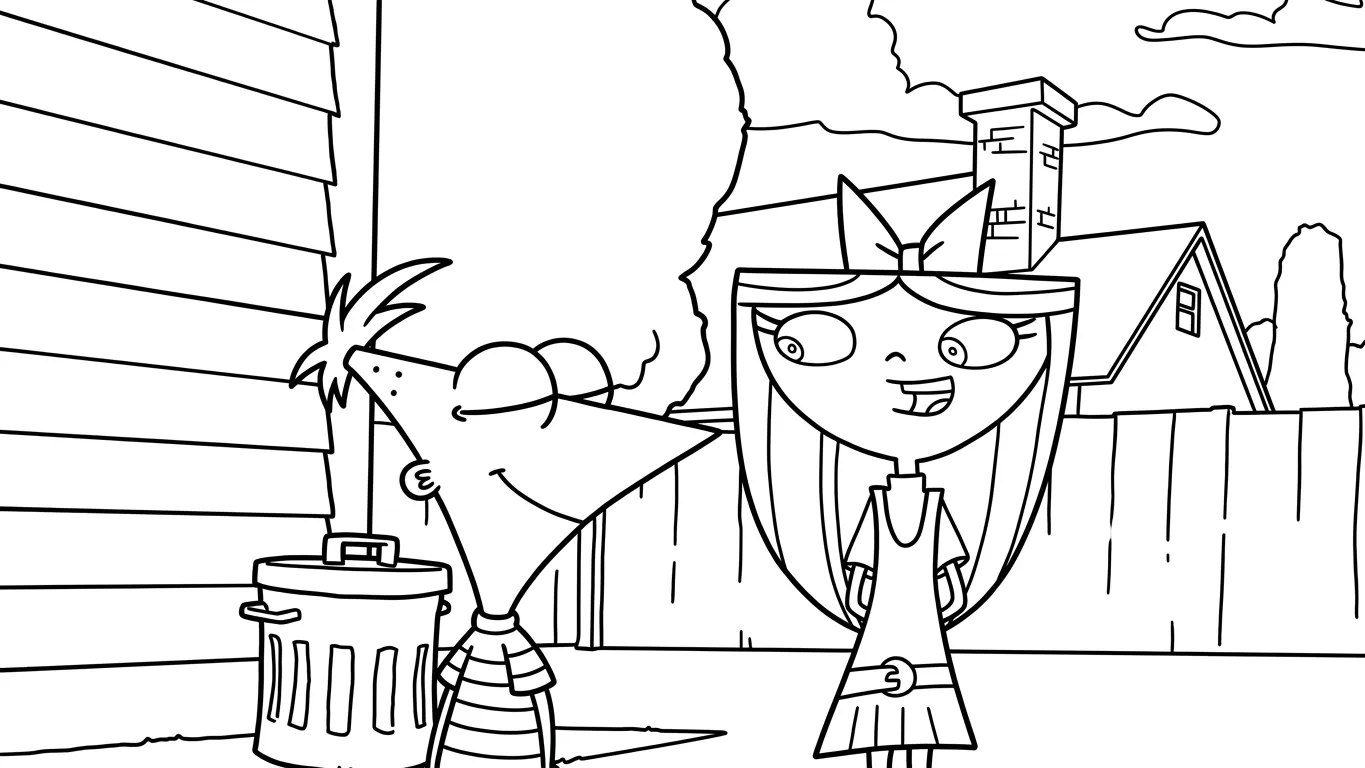 coloriage Phineas and Ferb à imprimer