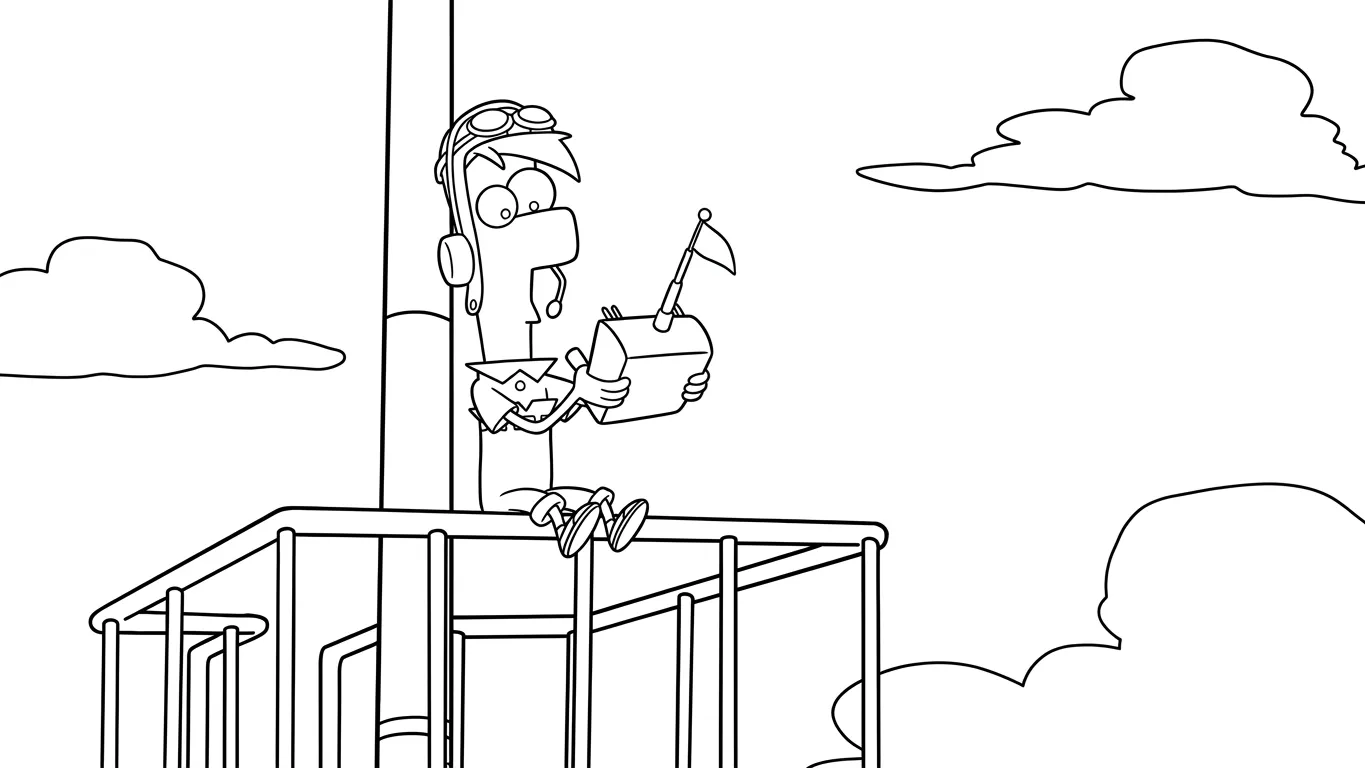 coloriage Phineas and Ferb et decoupage