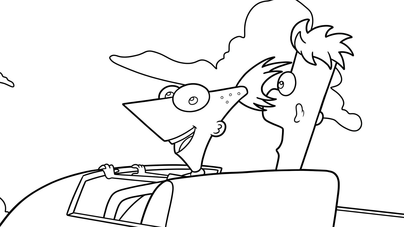 coloriage Phineas and Ferb à imprimer pdf 1