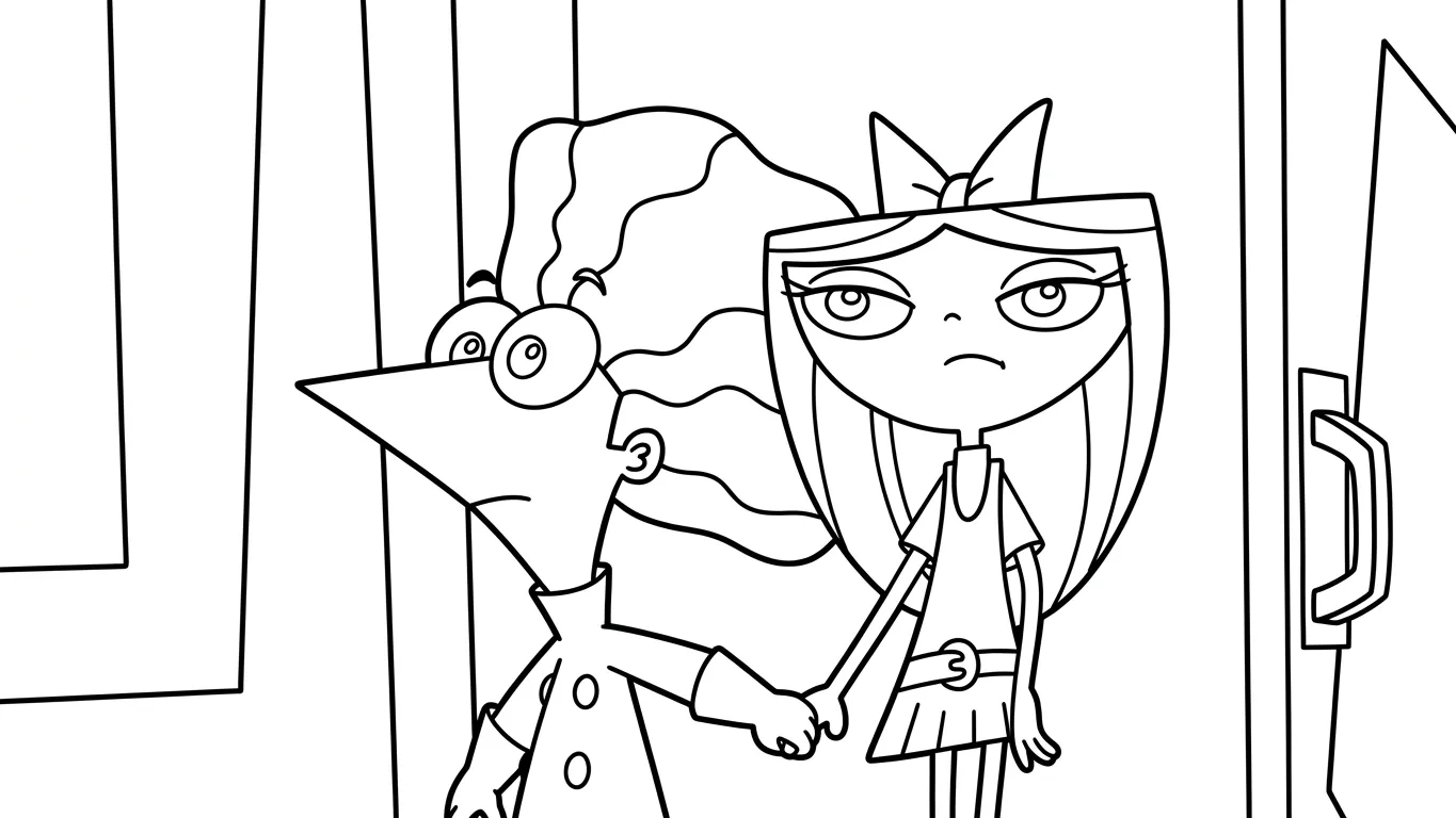télécharger coloriage Phineas and Ferb gratuit