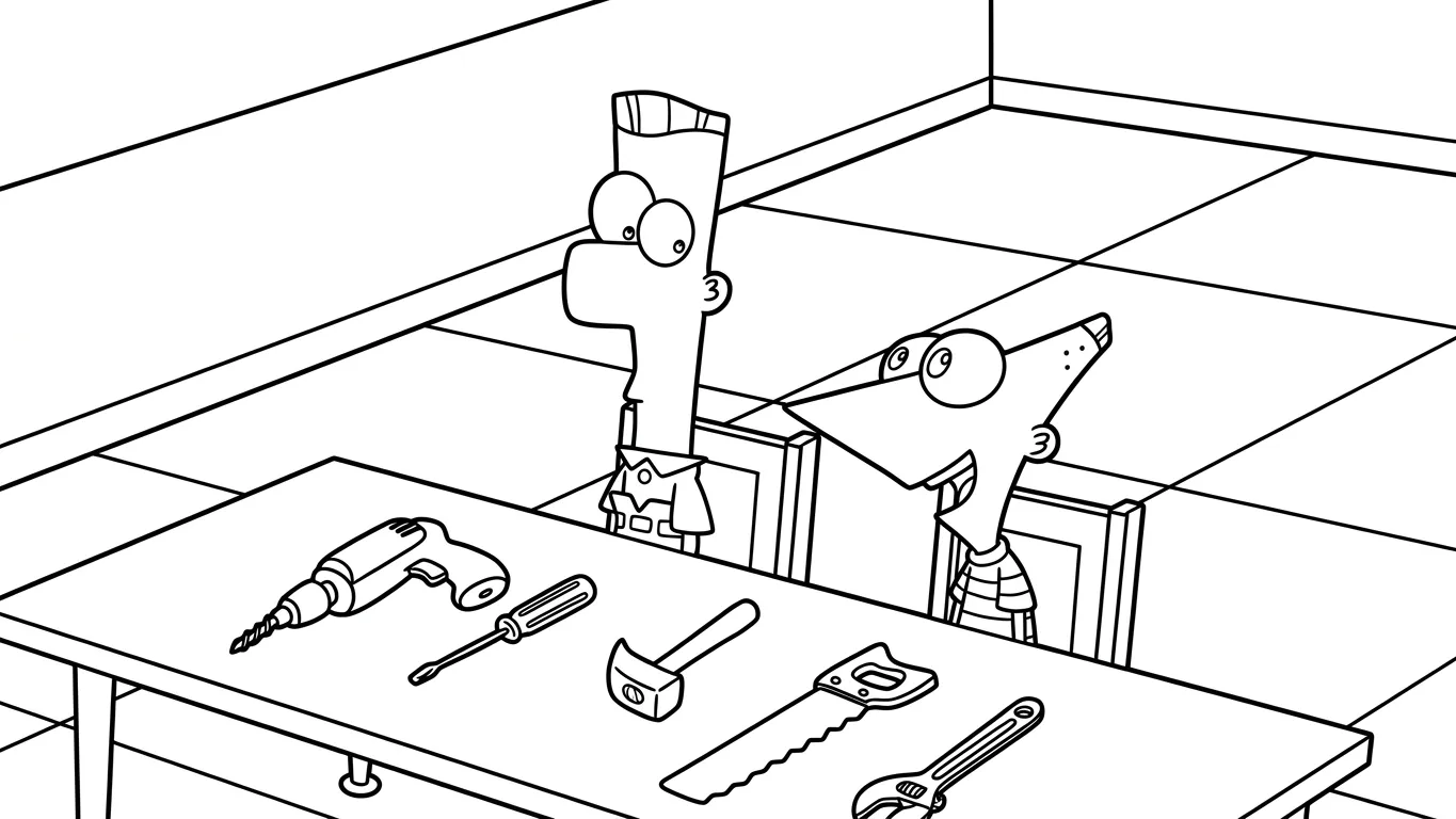 coloriage Phineas and Ferb à imprimer gratuitement