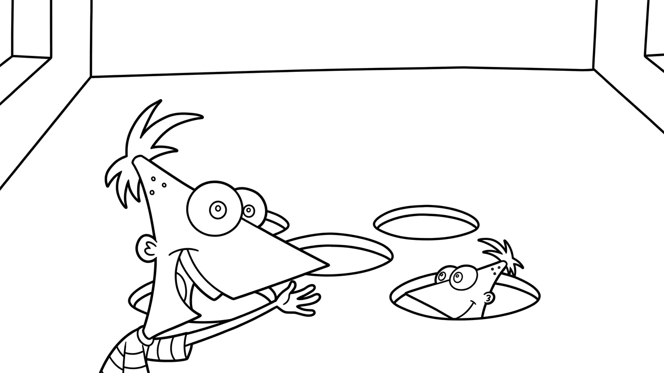 coloriage Phineas and Ferb à imprimer pour enfants