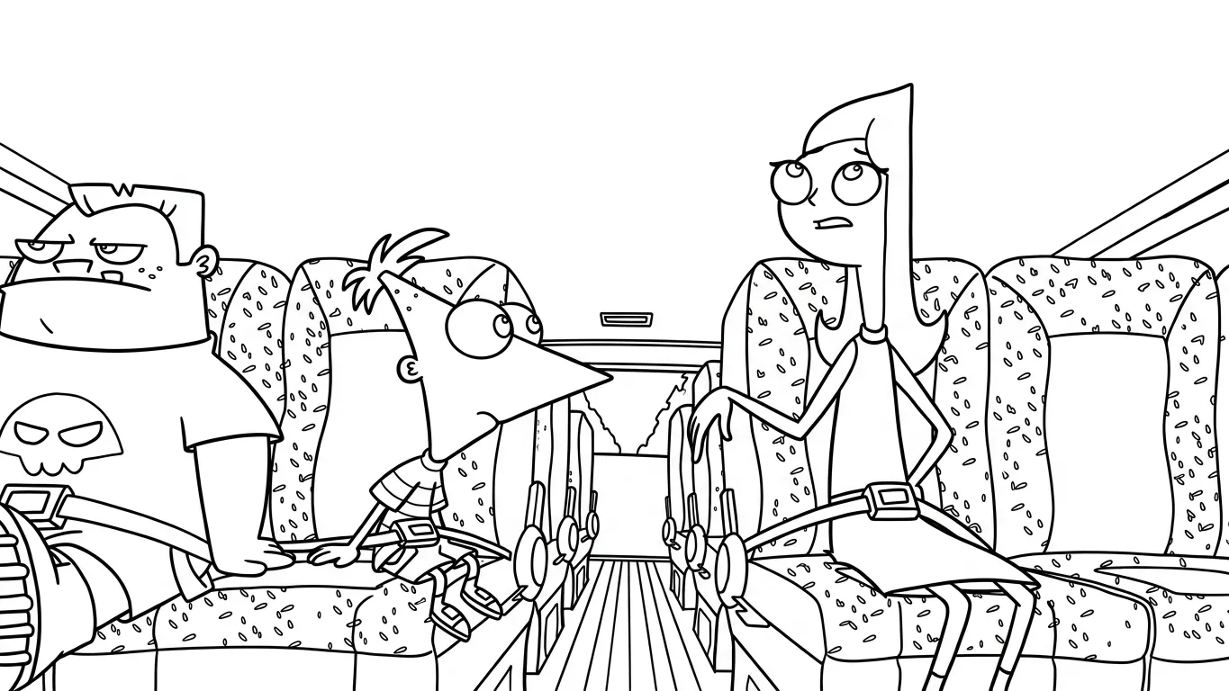 coloriage Phineas and Ferb pour enfant gratuit 1