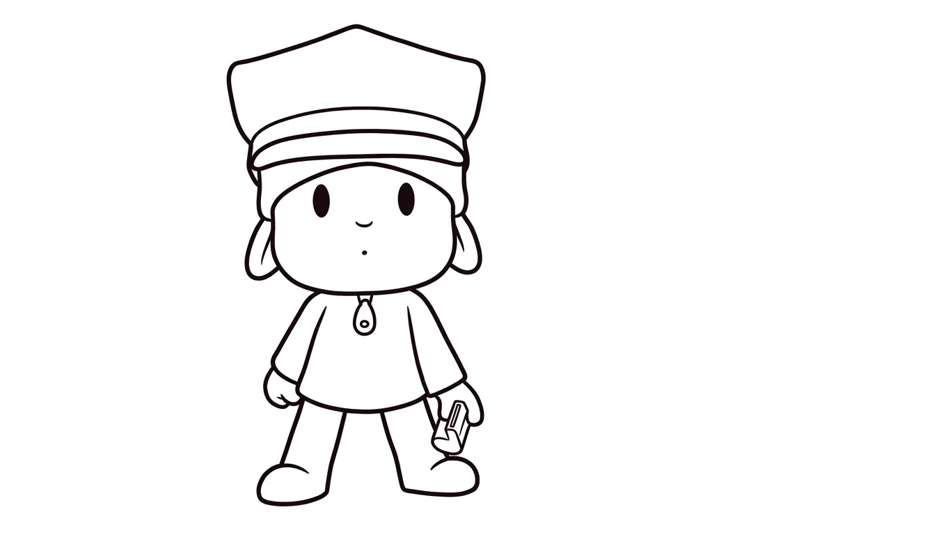 coloriage Pocoyo à imprimer pour enfant de 9 ans