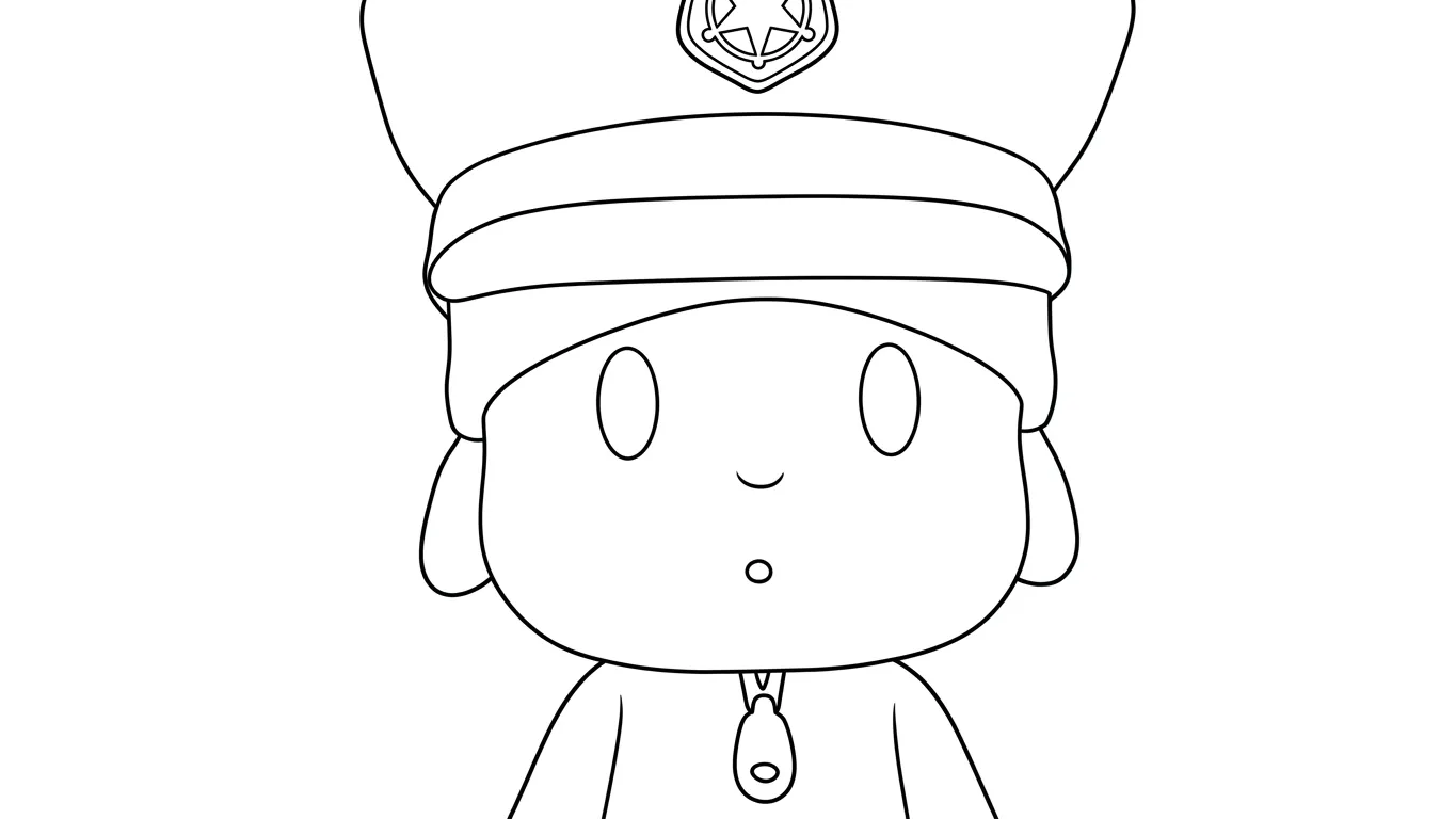 image de coloriage Pocoyo pour enfant