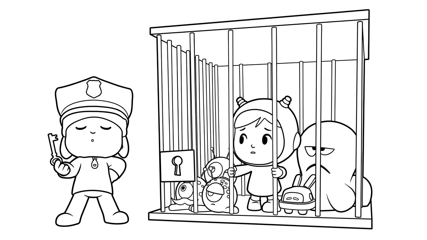 coloriage Pocoyo et apprentissage
