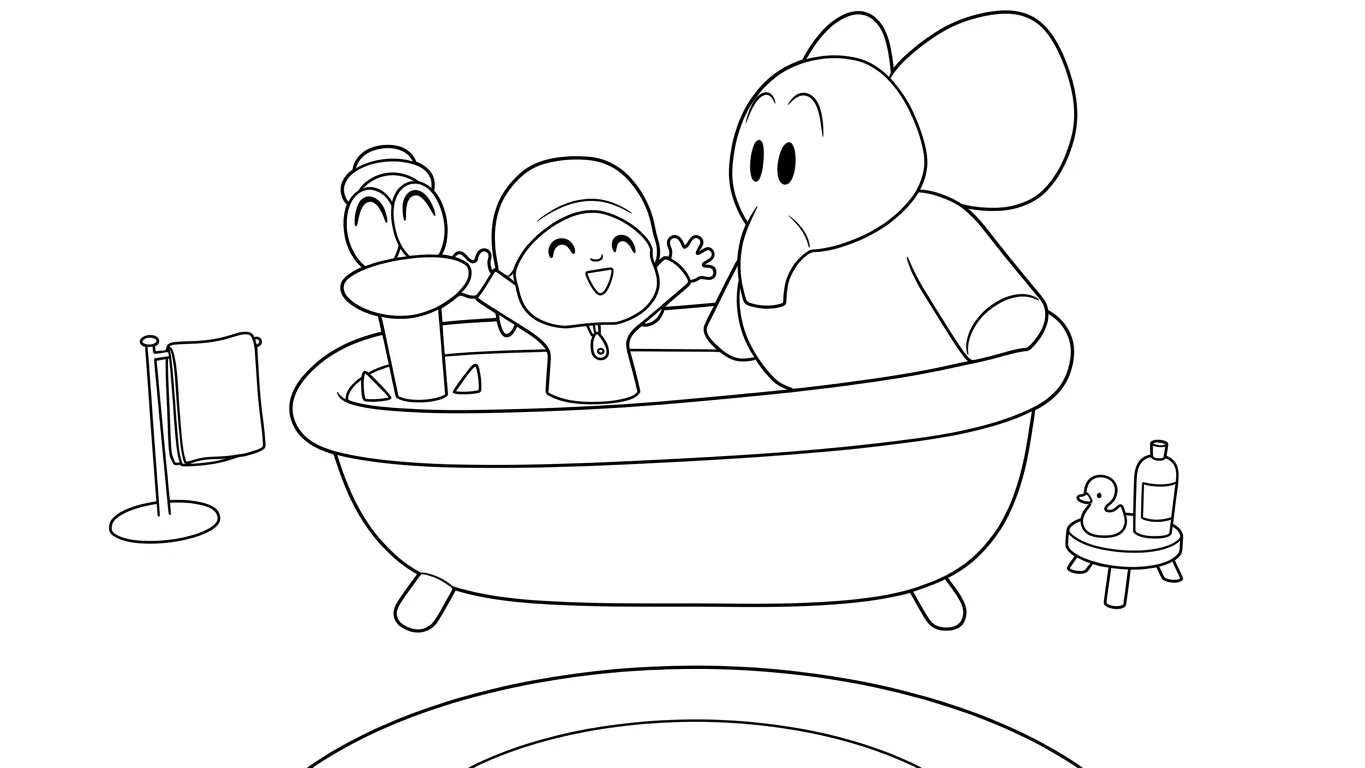coloriage Pocoyo a dessiner en ligne