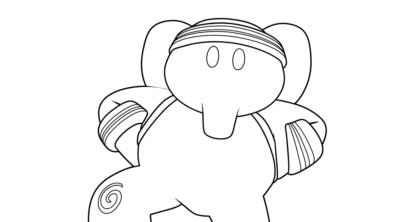 coloriage Pocoyo d'enfant a imprimer