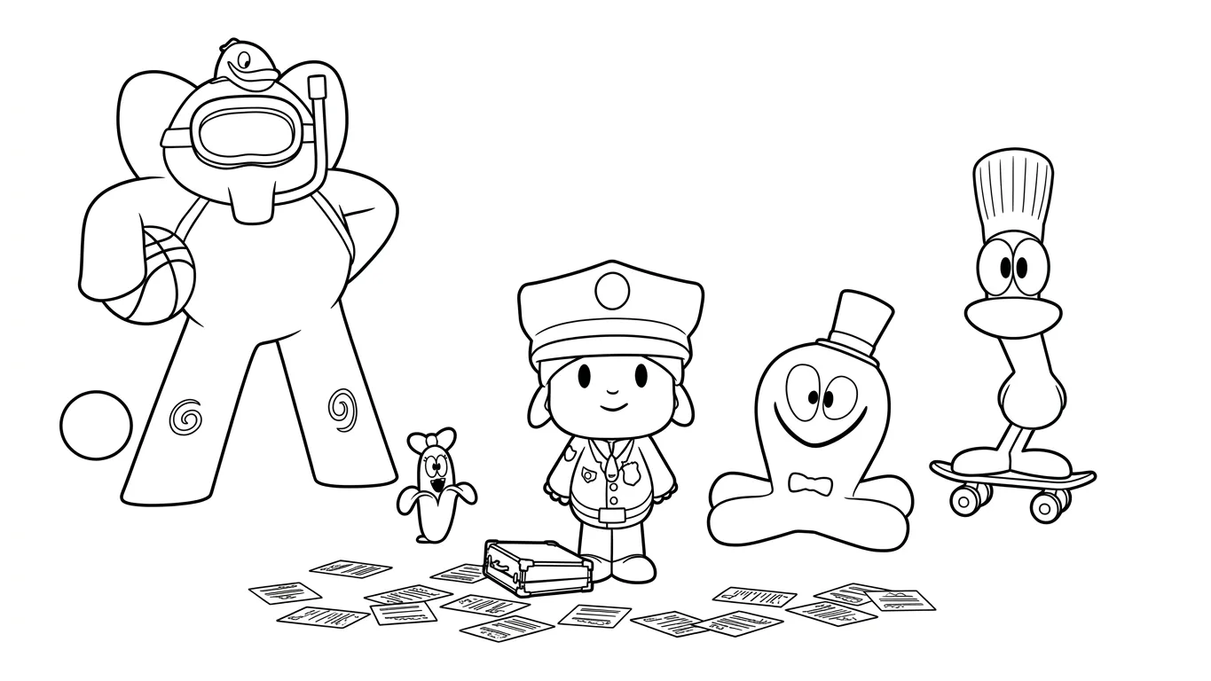 coloriage Pocoyo à imprimer