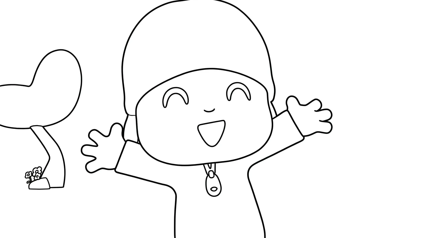 coloriage Pocoyo pour enfants à imprimer
