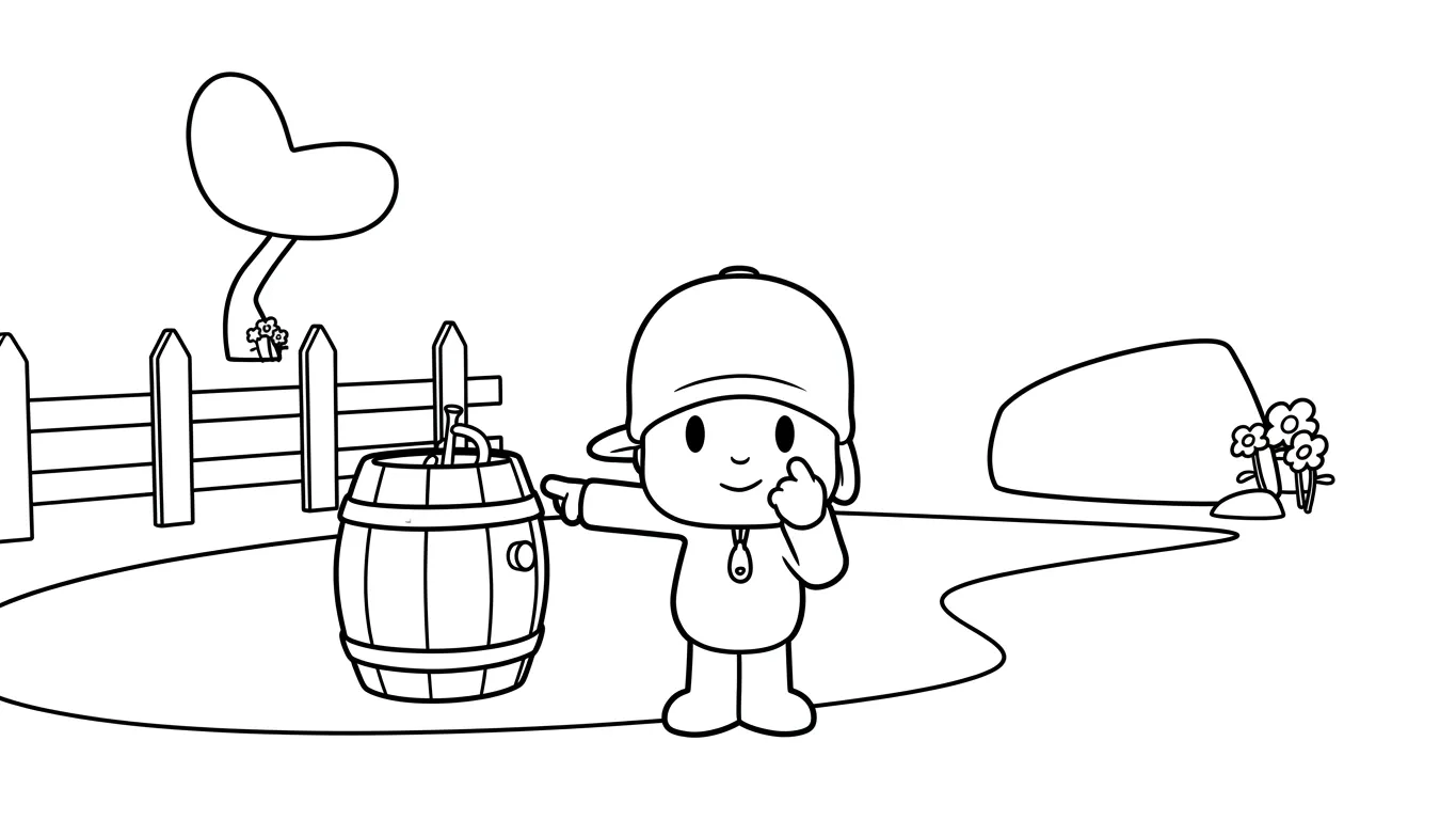 coloriage Pocoyo pour enfant de à imprimer