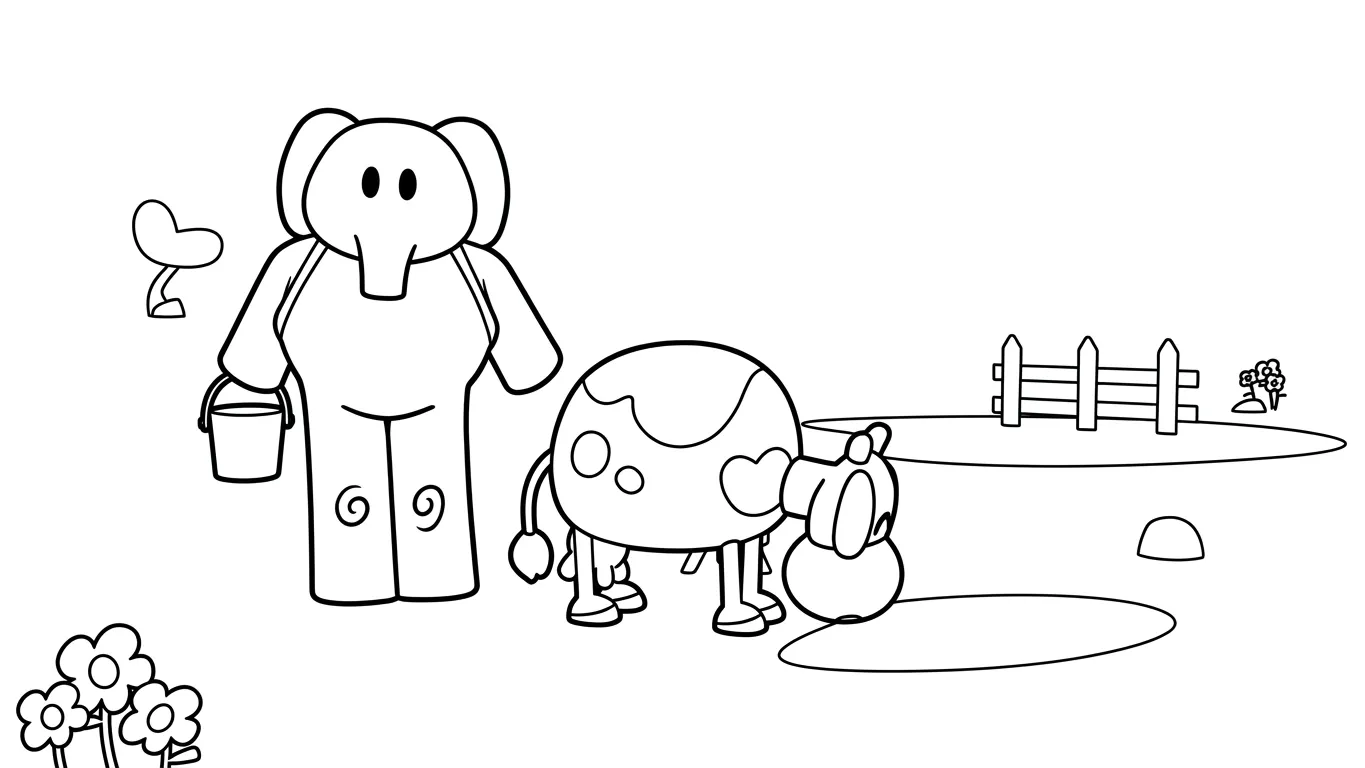 coloriage Pocoyo à imprimer pour enfants