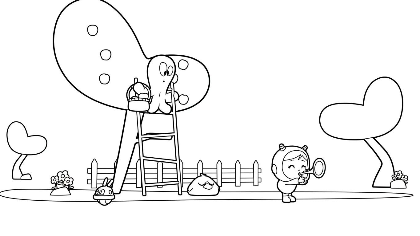 coloriage Pocoyo pour enfant de 6 ans