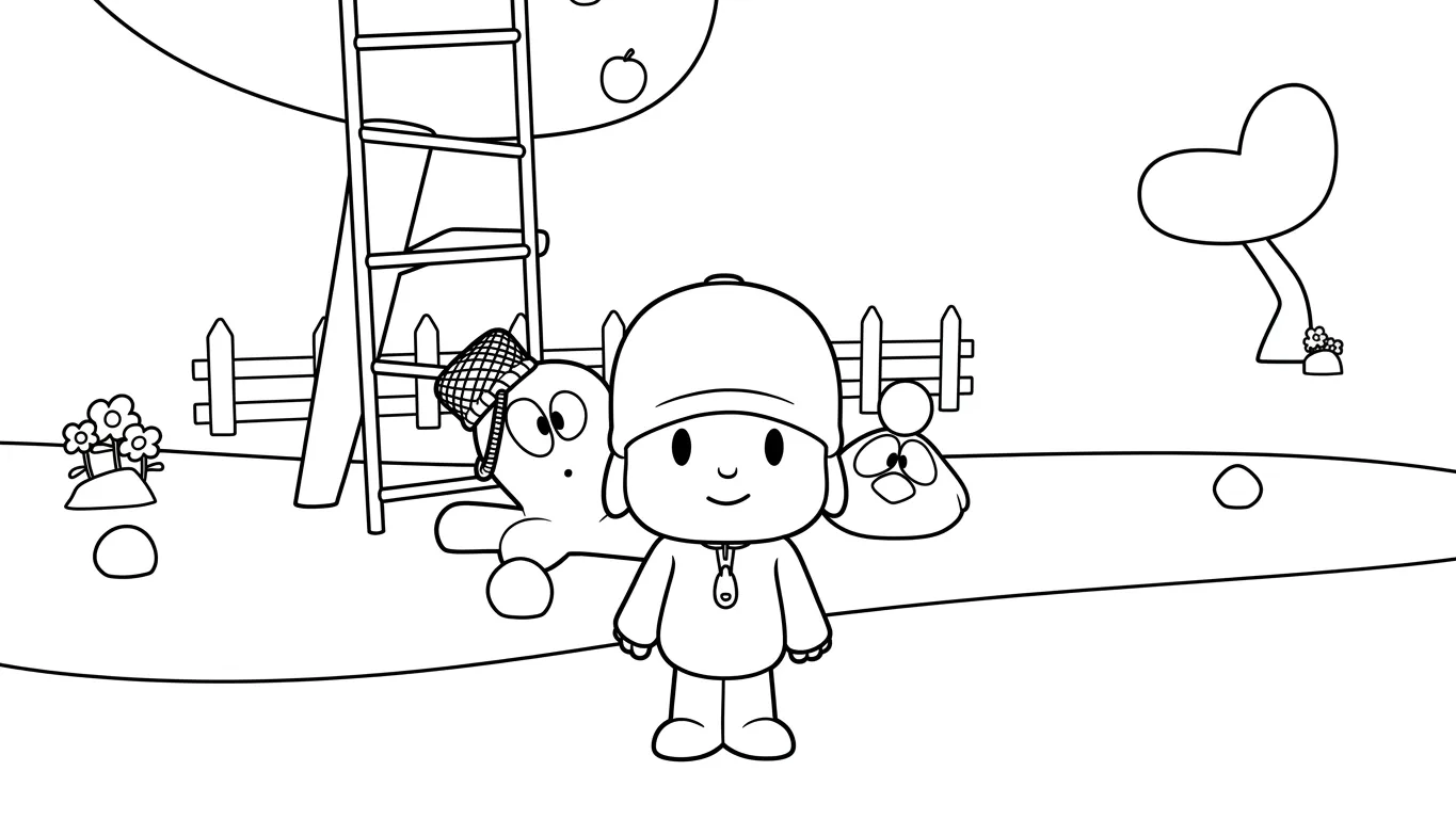 coloriage Pocoyo gratuit pour enfants 1