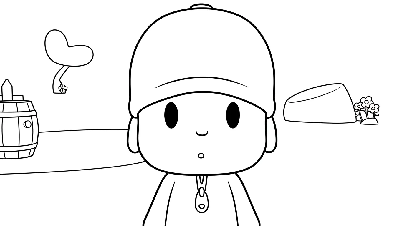 coloriage Pocoyo pour enfant de 4 ans