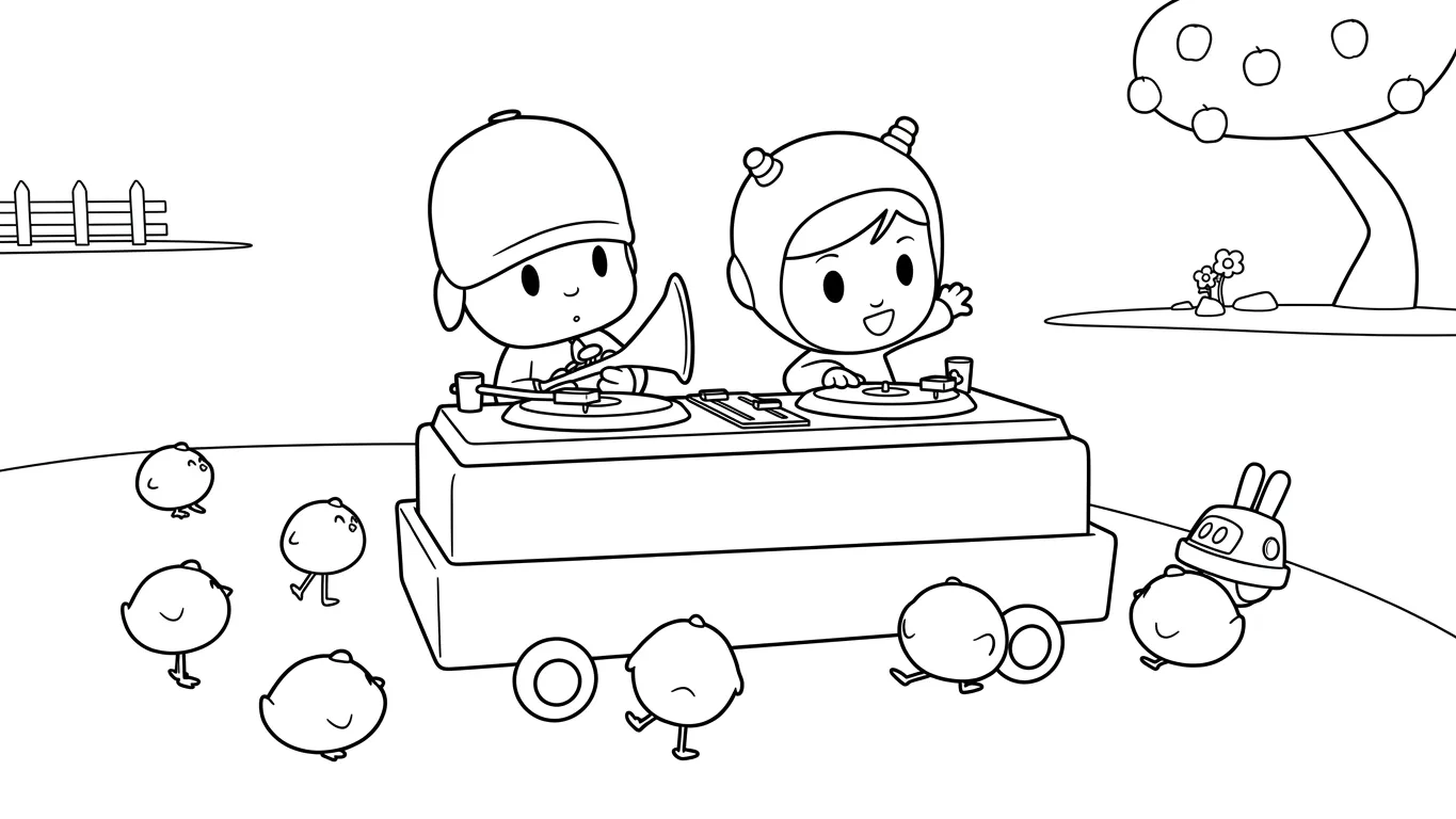 a imprimer coloriage Pocoyo gratuit