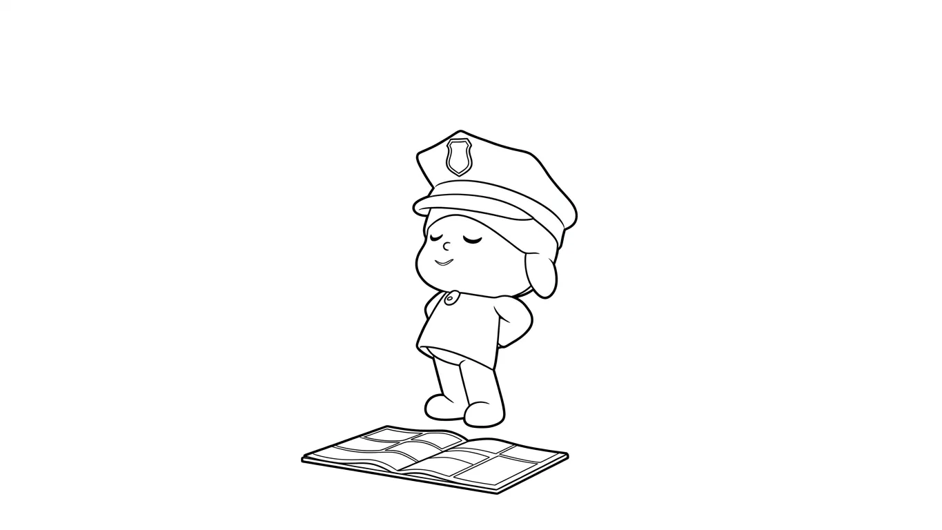 coloriage Pocoyo a colorier en ligne gratuitement
