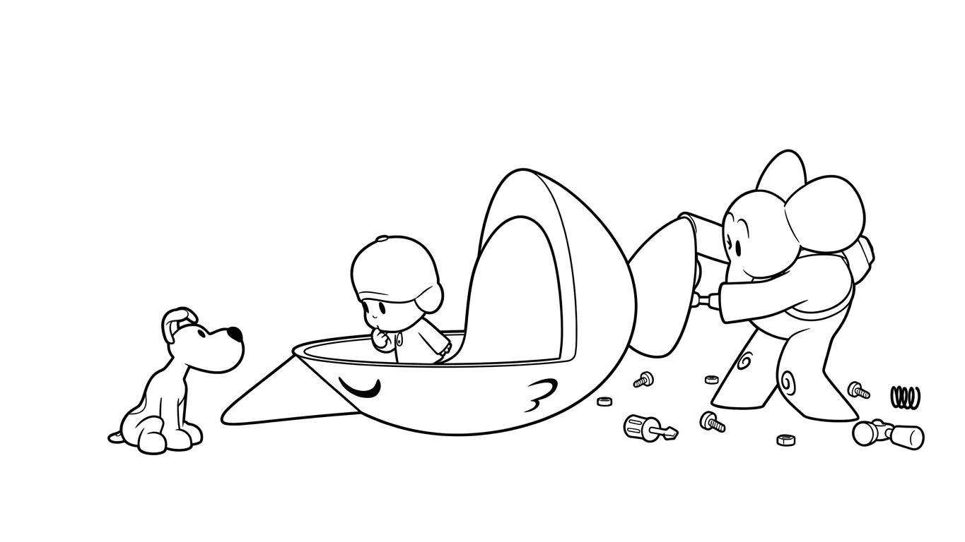 coloriage Pocoyo a telecharger