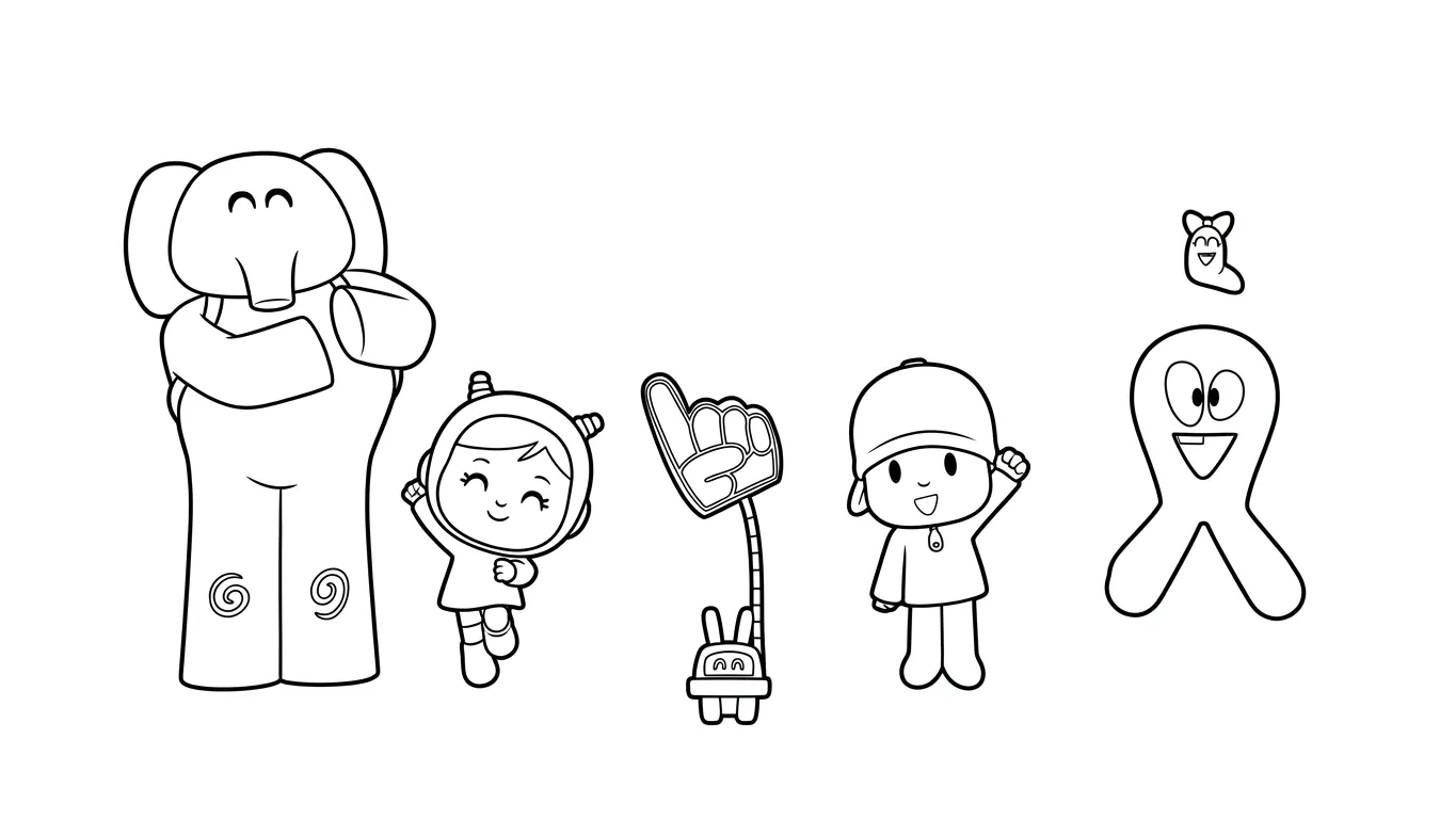 coloriage Pocoyo gratuit en ligne