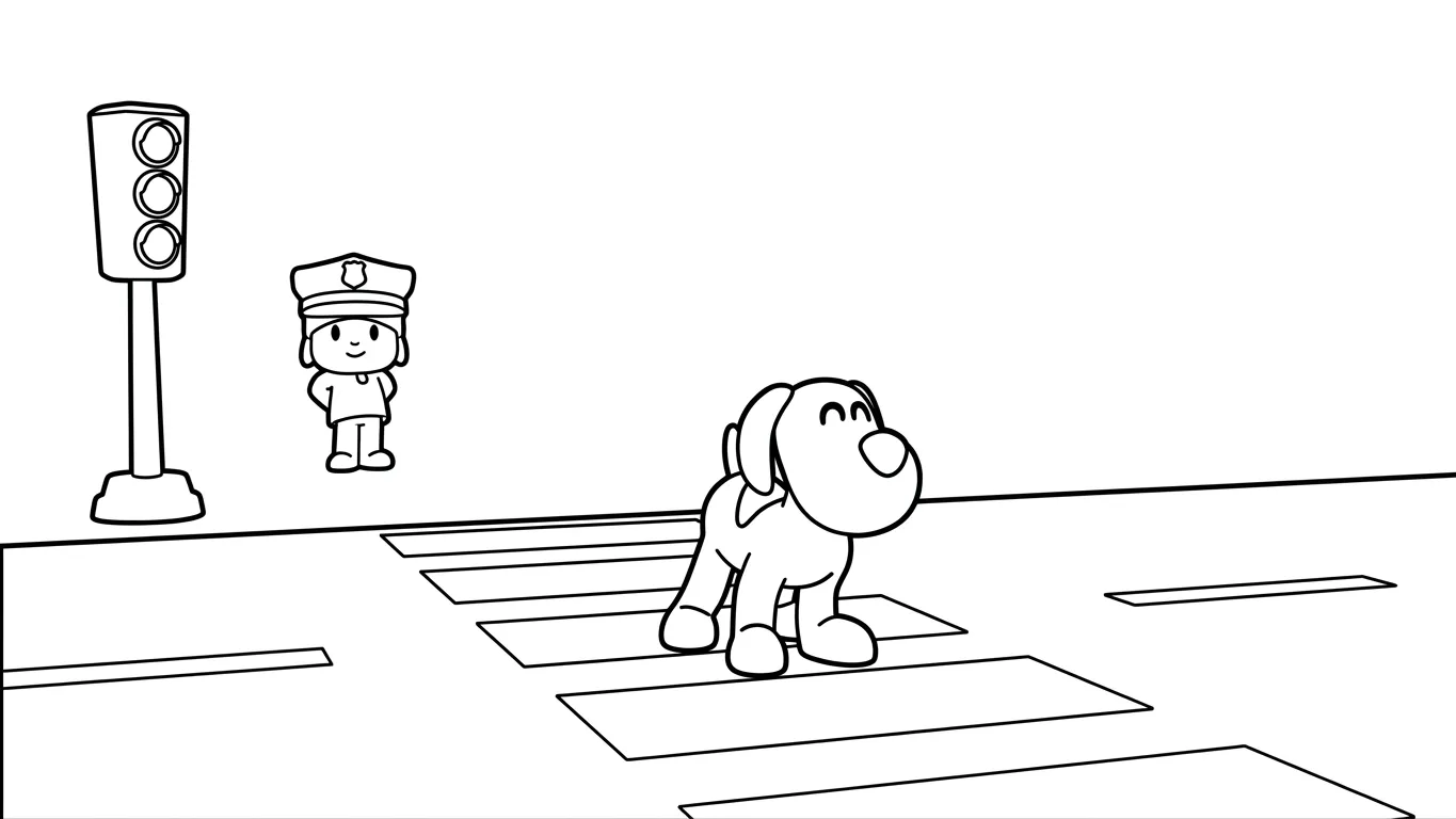 coloriage Pocoyo à imprimer a4