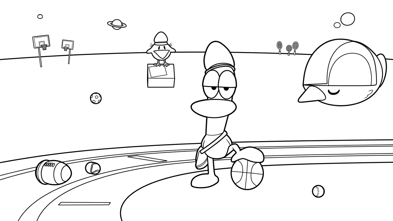 coloriage Pocoyo à imprimer pour enfant de 8 ans