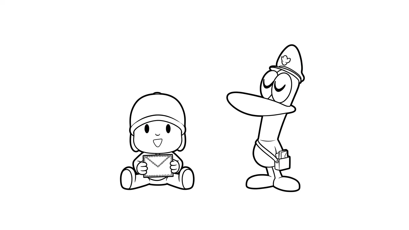 coloriage Pocoyo à imprimer pour enfants 3