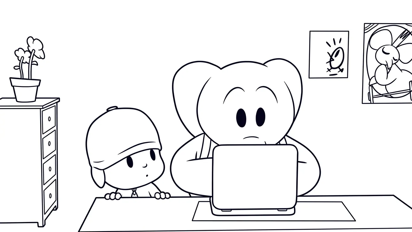 coloriage Pocoyo a imprimer gratuit