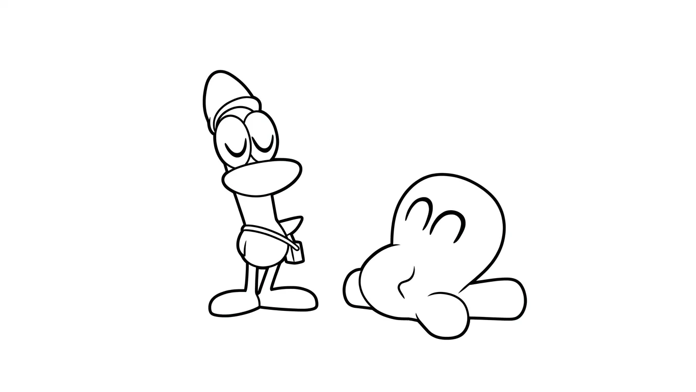 coloriage Pocoyo à imprimer pour enfant de 2 ans 1