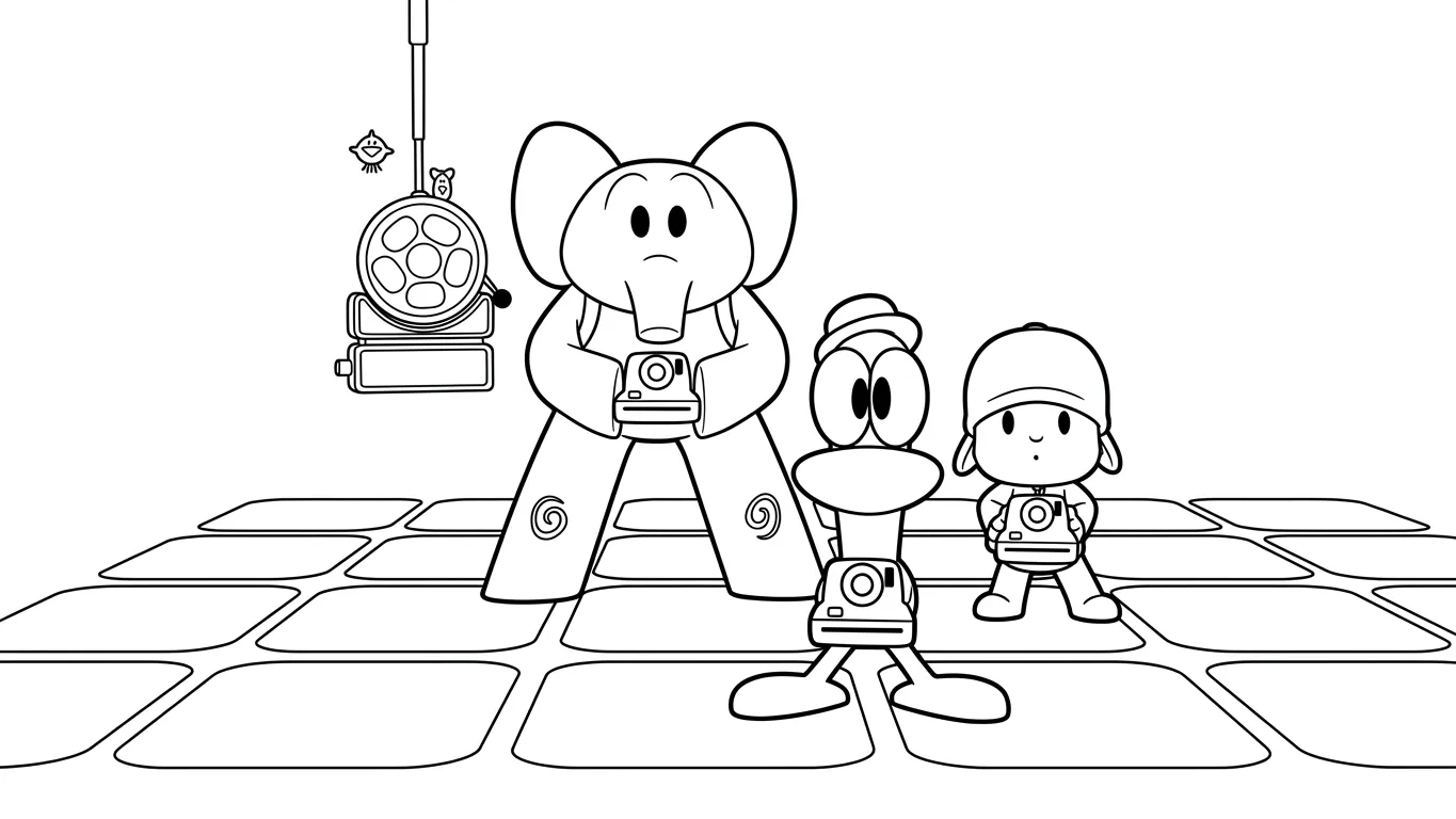 coloriage Pocoyo pour enfant a imprimer gratuit