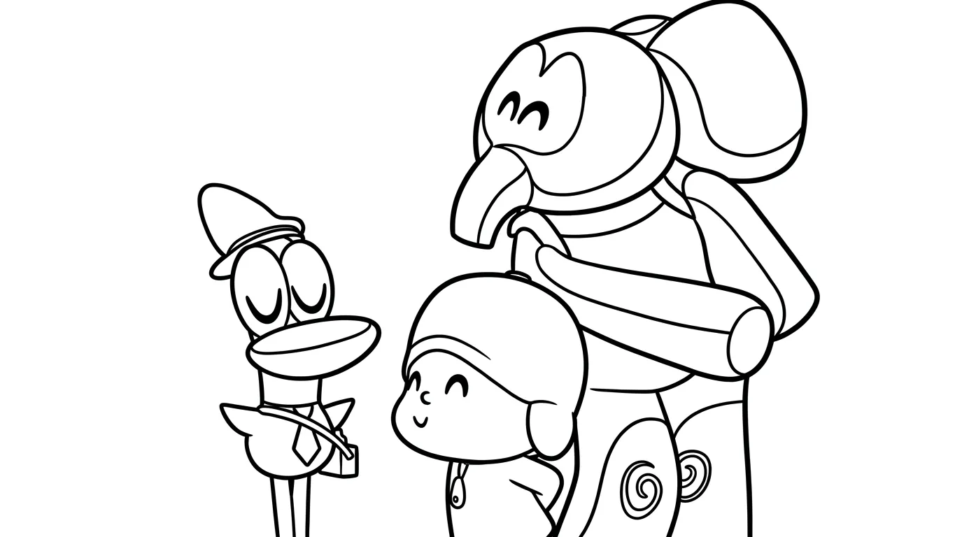 coloriage Pocoyo pour enfant à imprimer 2