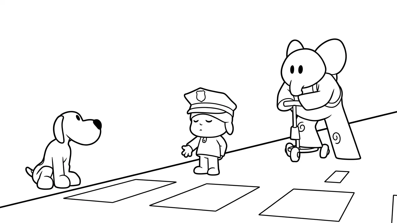 coloriage Pocoyo pour enfant de 8 ans