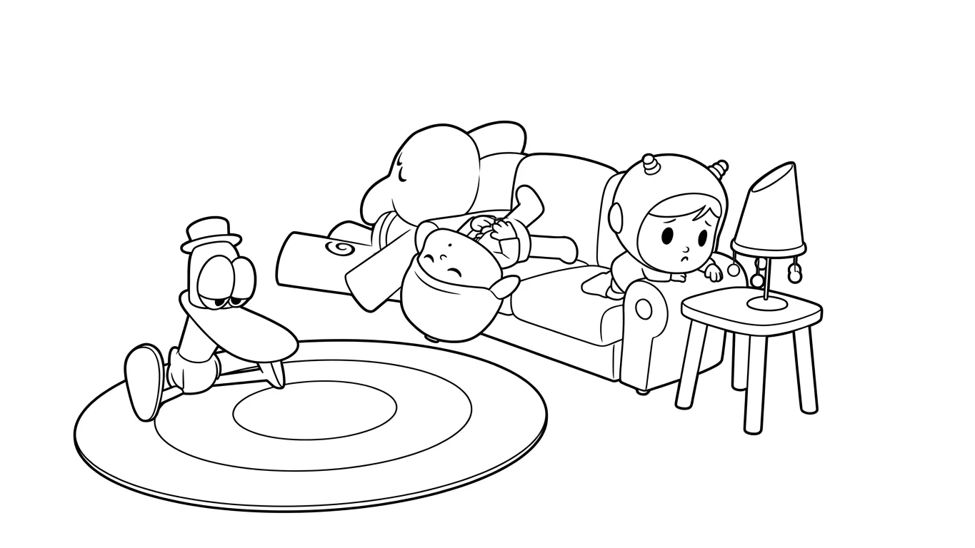 coloriage Pocoyo gratuit 2