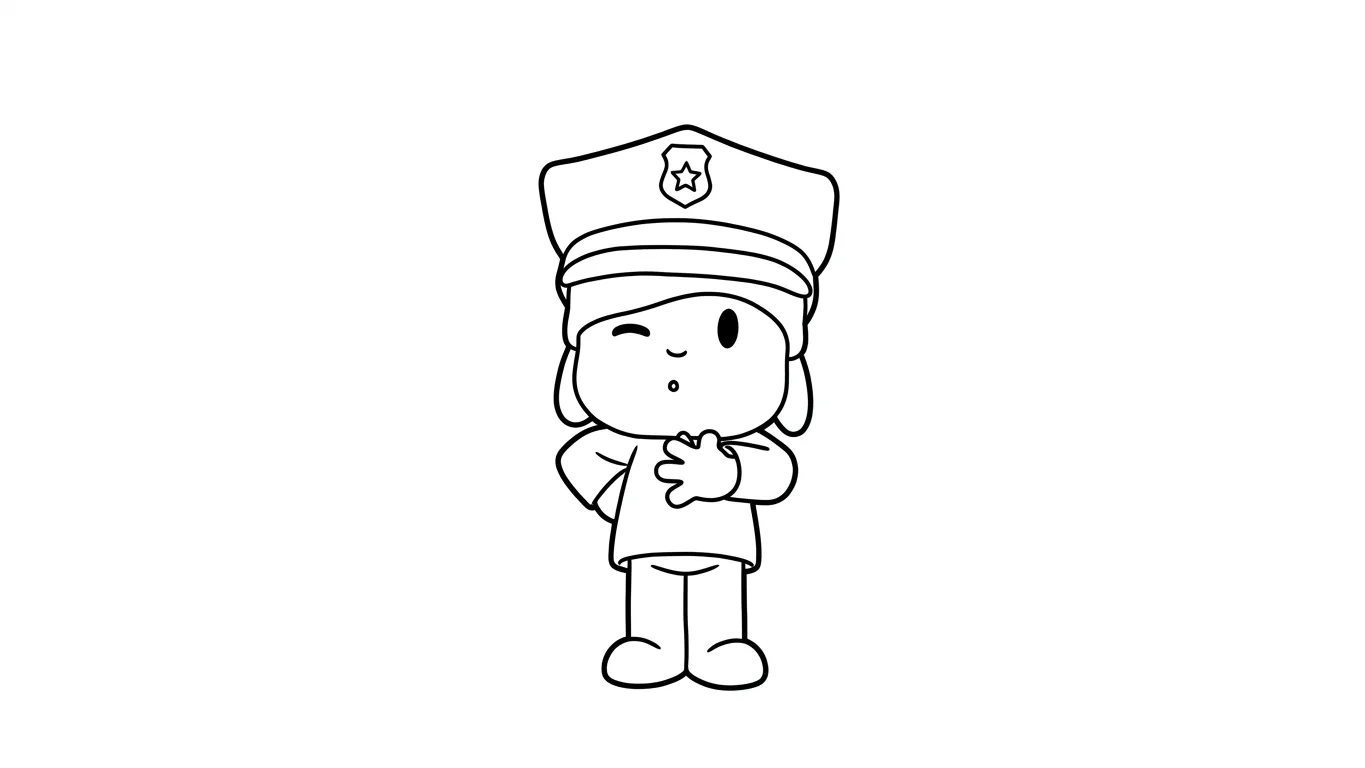 coloriage Pocoyo pour enfants à télécharger