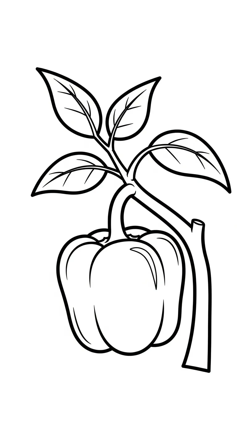 coloriage Poivron a imprimer 1