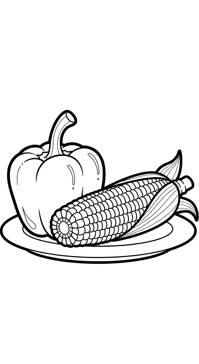coloriage Poivron pour enfants a imprimer gratuit