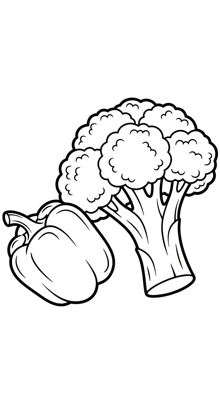 coloriage Poivron a colorier en ligne gratuitement